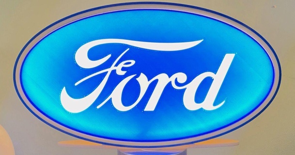 Ford logo Lamba hakkında 1927 1956 mmu puck 3D modeller ev halkı dekor 3d print model - Mito3D