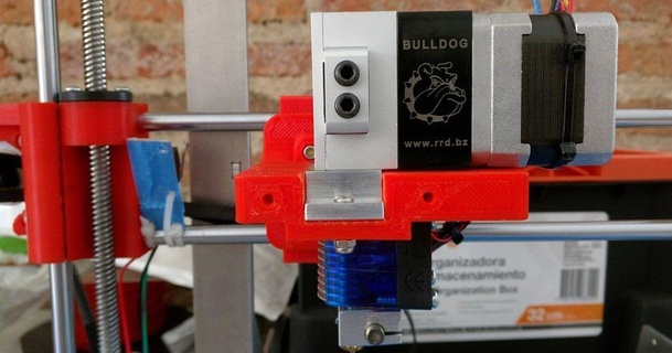 prusa i3 rilavorazione x carrozza adattatore bulldog estrusore aureb 3D Modelli stampanti aggiornamenti prusai3 openscad 3d print model - Mito3D