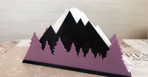 napkin holder mountains oxa 3D Models Household Kitchen 3d print model - Mito3D