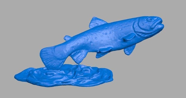 peixe pulando água ouvir francamente 3D modelos arte Projeto esculturas 3d print model - Mito3D