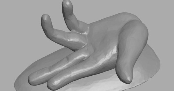 esculpir deitado mão ouvir francamente 3D modelos arte Projeto esculturas 3d print model - Mito3D