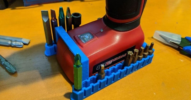 bit holder toolshop 8v lithium-ion drill andersje 3D Models Hobby & Makers Tools thingiverse 3d print model - Mito3D
