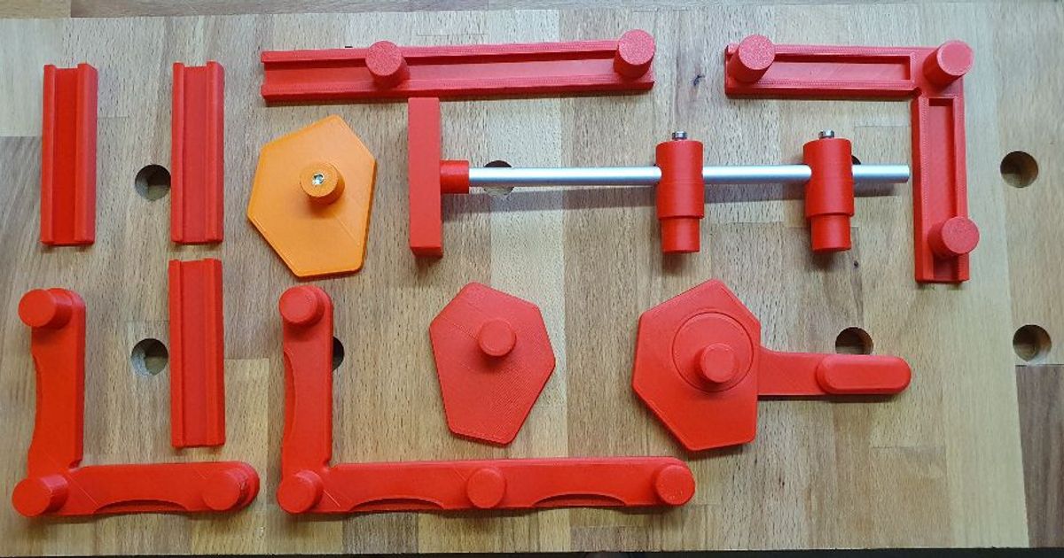 festool mft diy clamp system feststellbar 20mm mit unterschiedlichen polygonen dj 3D Models Hobby & Makers Tools 3D print model - Mito3D