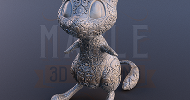 ornamental pokemon - mew maple 3d printing 3D Models Toys & Games Action Figures Statues model resin fancy thingiverse 3d print model - Mito3D