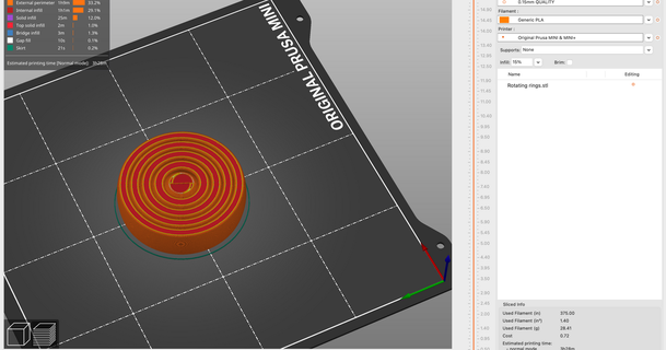 rotativo argolas prusa fatiador logotipo bhadi 3D modelos impressoras acessórios 3d print model - Mito3D