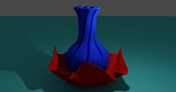 decorativo vaso impressões gratificantes 3D modelos casa decoração flor rápido 3d print model - Mito3D