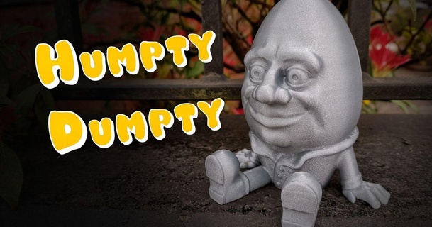 humpty dumpty bugman 140 3D Models Seasonal designs Spring & Easter wall easter dumty humty 3d print model - Mito3D