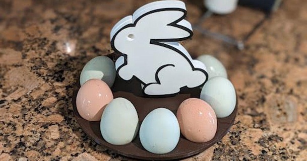 conejito huevo soporte mmu olgethorpe 3D modelos casa cocina Pascua Resurrección eggholder 3d print model - Mito3D