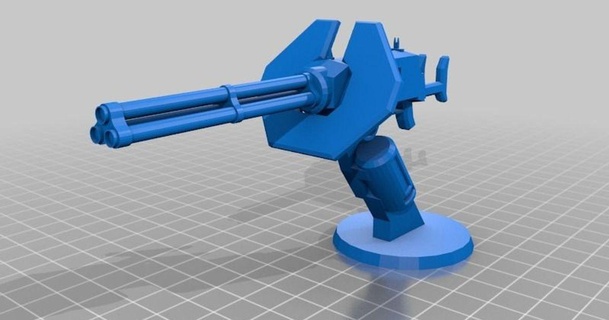 halo chain gun turret woody 3D Models Art & Design Sculptures videogame games videogames model 3d print model - Mito3D