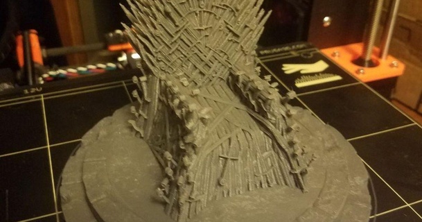 hierro trono plano ladrillo base leñoso 3D modelos Arte diseño esculturas estatua Game of Thrones escultura silla tronos 3d print model - Mito3D