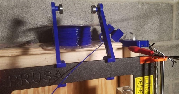 Prusa i3 gelişmiş top rulman iplik Kulp destek odunsu 3D modeller yazıcılar Aksesuarlar prusai3 filament makara tutucusu Gelişme filamantholder şeytani 3d print model - Mito3D