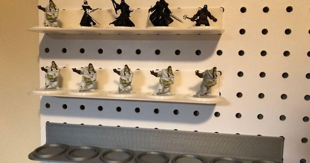mini drying tray pegboard mikeymakesit 3D Models Art & Design Other Designs shelf miniature storage rack 3d print model - Mito3D