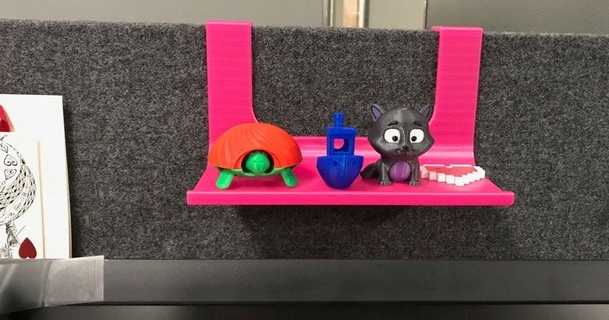 shelf 1 cubicle wall mikeymakesit 3D Models Household Office office thingiverse officeorganization 3d print model - Mito3D