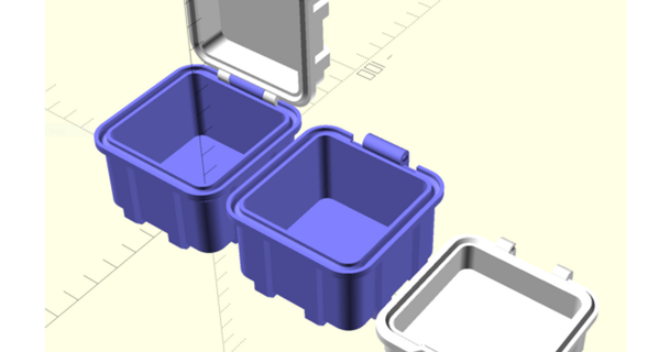 parametrizable rugged box openscad dochni 3D Models Hobby & Makers Organizers 3d print model - Mito3D