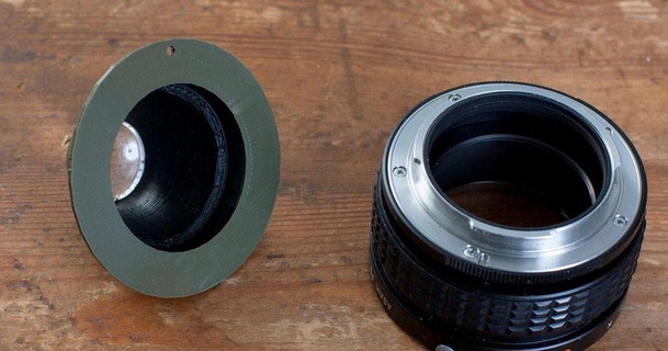 recessão lente barril helicoide extensão tubo pentax k Spotmatic 3D modelos aparelhos foto vídeo Câmera adaptador thingiverse 3d print model - Mito3D