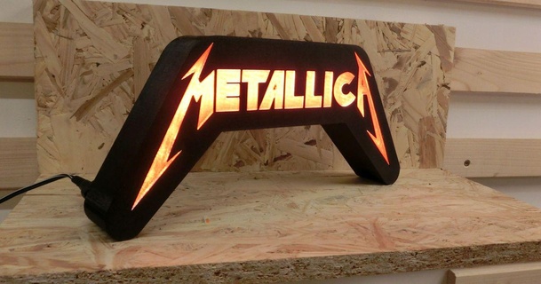 Metallica lampe Michel 3D modèles Ménage Accueil maison décor logo 3d print model - Mito3D