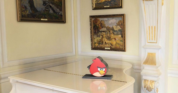 Angry Birds incandescente wled guidato satellitare 3D Modelli domestico casa arredamento prusa uccello 3d luce lampada 3d print model - Mito3D