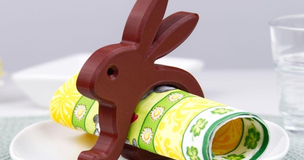 easter bunny napkin ring osterhase serviettenring jan-ede 3D Models Seasonal designs Spring & Easter decoration easterbunny napkinring 3d print model - Mito3D