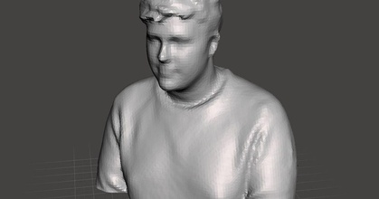 3d Varredura superior tronco ombros cabeça luva baixar livre stl modelo printablescom modelos arte Projeto esculturas humano masculino sensor sentidos 3d print model - Mito3D
