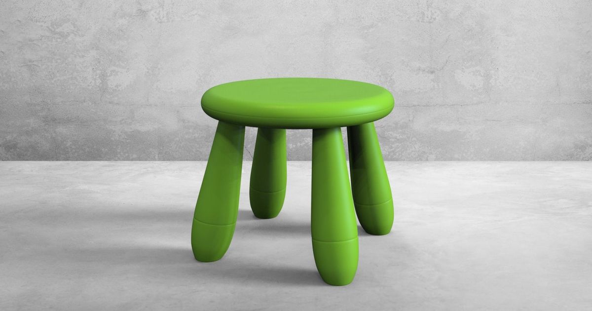 mammut stool ikea hesam 3D Models Household Living Room home chair 3D print model - Mito3D
