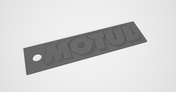 Motul anahtarlık renkli basılı 3D modeller Sanat tasarım 2D tabaklar logolar 3d print model - Mito3D