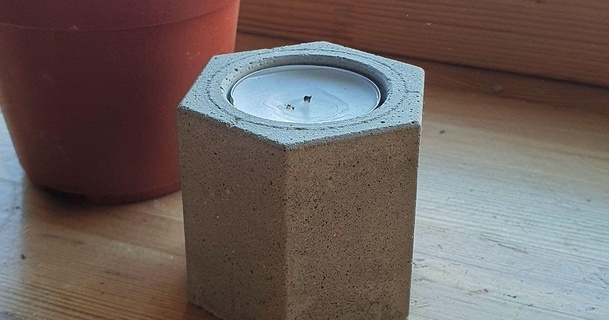 hexagonal tealight holder mold lauris p 3D Models Household Home Decor candle concrete candleholder 3d print model - Mito3D