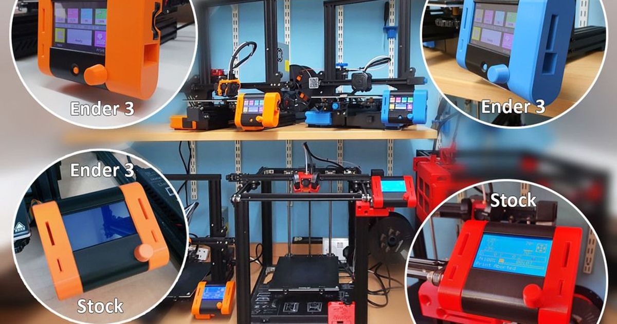 schwenken Anzeige Ender 3 Profi v2 5 btt 35tft Lager boothyboothy 3D Modelle Drucker Upgrades Realität ender3 thingiverse 3D print model - Mito3D