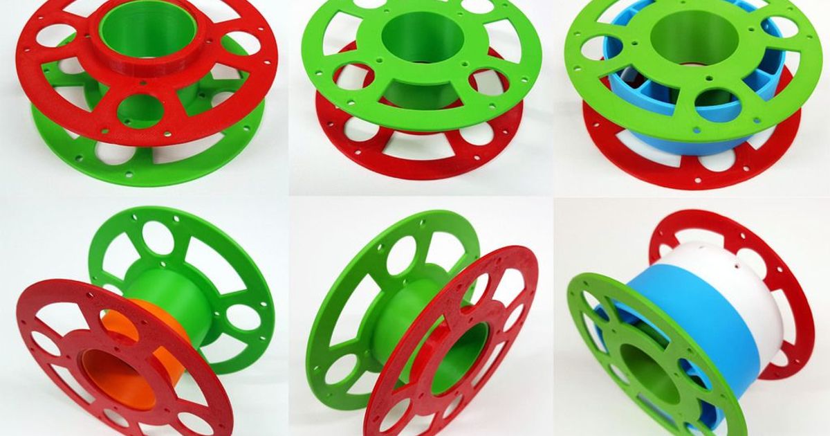 muestra filamento carrete soporte pequeña medio devanado boothyboothy 3D modelos impresoras actualizaciones portacarretes portabobinas 3D print model - Mito3D