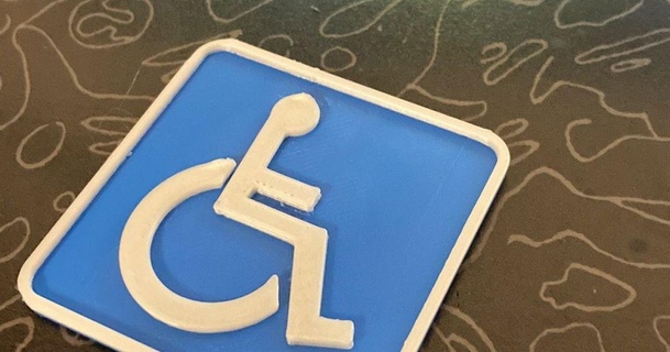 handicapped sign daniel 3D Models Art & Design Other Designs cedule znacka 3d print model - Mito3D