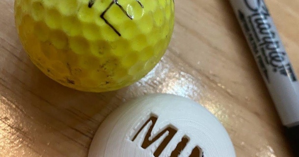 golf ball marking stencil sean starkey 3D Models Sports & Outdoor marker 3d print model - Mito3D