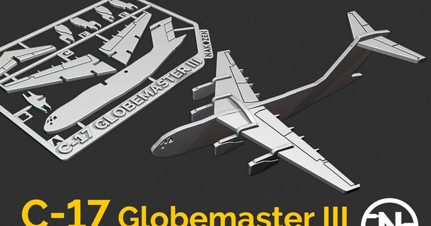 c-17 globemaster iii kit card nakozen 3D Models Toys & Games Building puzzle gift model 3d print model - Mito3D