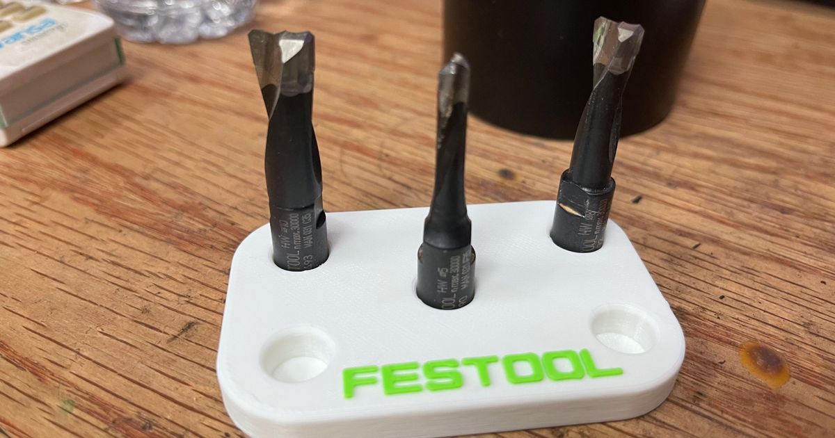 Festool df500 bit Kulp destek q8ylab 3D modeller hobi yapımcılar fikirler ağaç işleri 500 3D print model - Mito3D