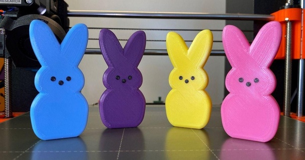peeps bunny figure nerdyviews 3D Models Toys & Games Other easterbunny easter peepsbunny 3d print model - Mito3D