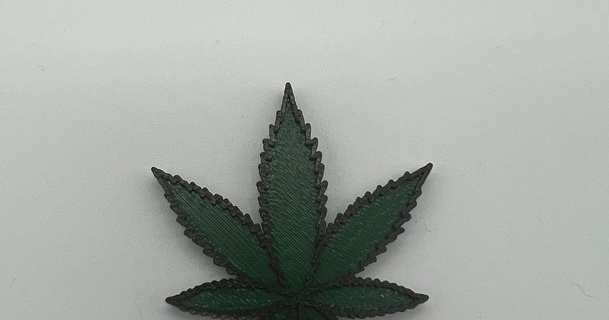 Cannabis Blatt Schlüsselbund ar3dprints 3D Modelle Kunst Design 2D Platten Logos Rauch Gras Marihuana 3d print model - Mito3D
