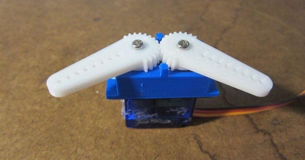 solteiro servo gêmeo braços remixar guido aletria 3D modelos passatempo fabricantes eletrônicos thingiverse servosg90 3d print model - Mito3D