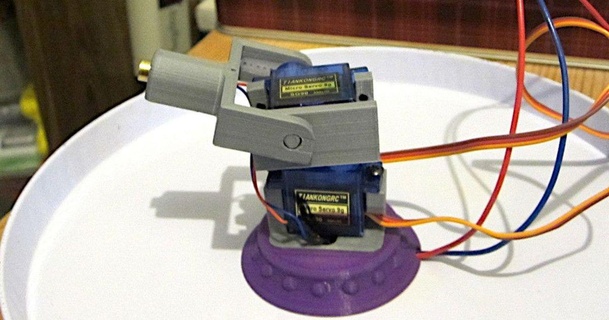 laser gun bracket remix guido vermicelli 3D Models Toys & Games Other toy arduino thingiverse servomount 3d print model - Mito3D