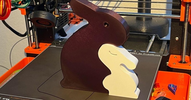 two bunnies remix bergi x 3D Models Art & Design Sculptures bunny easter 3d print model - Mito3D