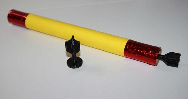 sopro foguete Martin praguejar 3D modelos passatempo fabricantes Ideias brinquedo crianças forkids tubo 3d print model - Mito3D
