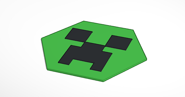 100hex progetto Minecraft rampicante viso stedipietro 3D Modelli arte design 2D piatti loghi minecraft figure 3d print model - Mito3D