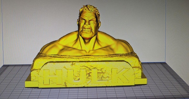 bust hulk sur socle gdprint73 3D Models World & Scans People marvel 3d print model - Mito3D