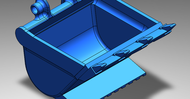 excavator bucket bowl haftelinho 3D Models Hobby & Makers Organizers organizer bagger 3d print model - Mito3D