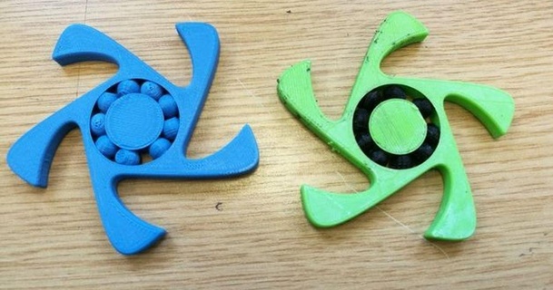 pleinement imprimable agiter fileurs citron vert 3D modèles jouets Jeux 3dprintable Fidget spinner palier entièrement 3d print model - Mito3D