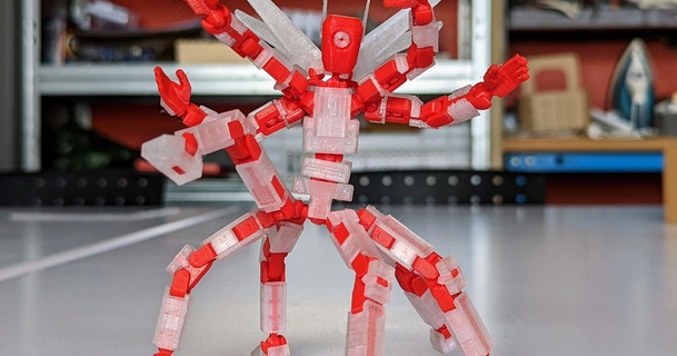 multi joints lucky 13 rxr 3D Models Toys & Games Action Figures Statues robot arachnid shiva 3d print model - Mito3D