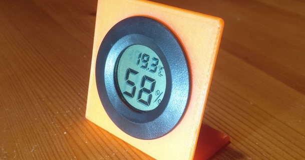 Hygrometer Thermometer Stand iggy 3D Modelle Hobby Macher Elektronik thingiverse 3d print model - Mito3D