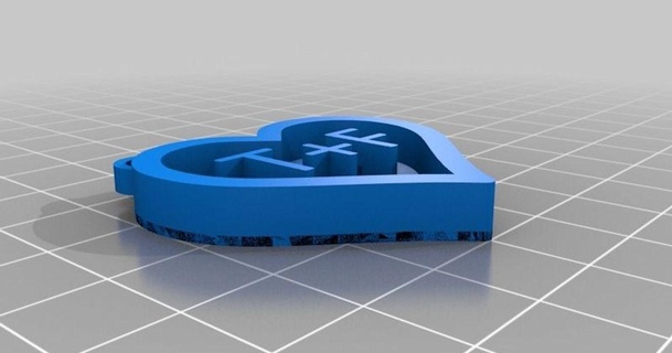 cuore portachiavi federico9292 3D Modelli moda Accessori thingiverse 3d print model - Mito3D