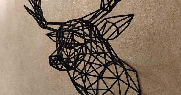 wireframe deer head positron 3D Models Art & Design Other Designs thingiverse antlers deerhead 3d print model - Mito3D