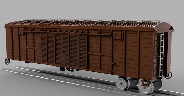 russe wagon couvert séries 11 270 échelle positron 3D modèles jouets Jeux Véhicules chemin fer chose universelle modèle 3d print model - Mito3D