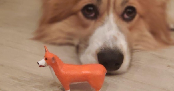 gallois corgi pembroke chien statuette positron 3D modèles art conception sculptures chose universelle pebmrokecorgi 3d print model - Mito3D