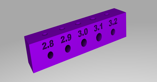 básico orifício teste quadra rebeldemente 3D modelos impressoras fio thingiverse justa 3d print model - Mito3D