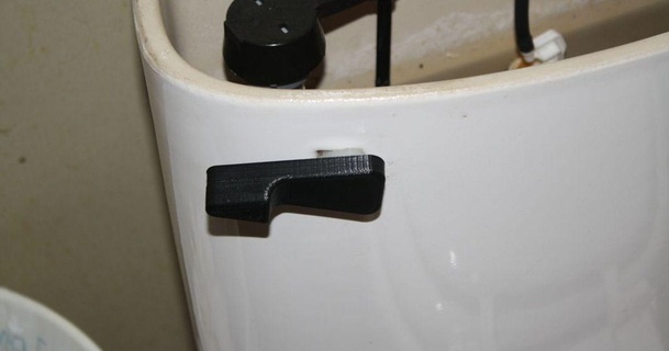 toilet flush handle repair parts rebeltaz 3D Models Household Bathroom bathroom thingiverse 3d print model - Mito3D
